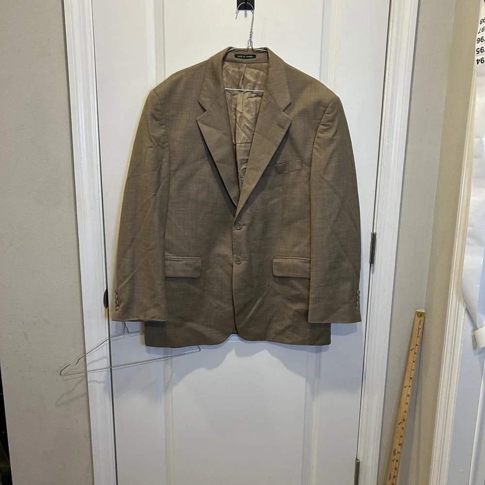 Lauren Ralph Lauren Mens‎ Blazer Pure New Wool Brown Size 42R (Est)